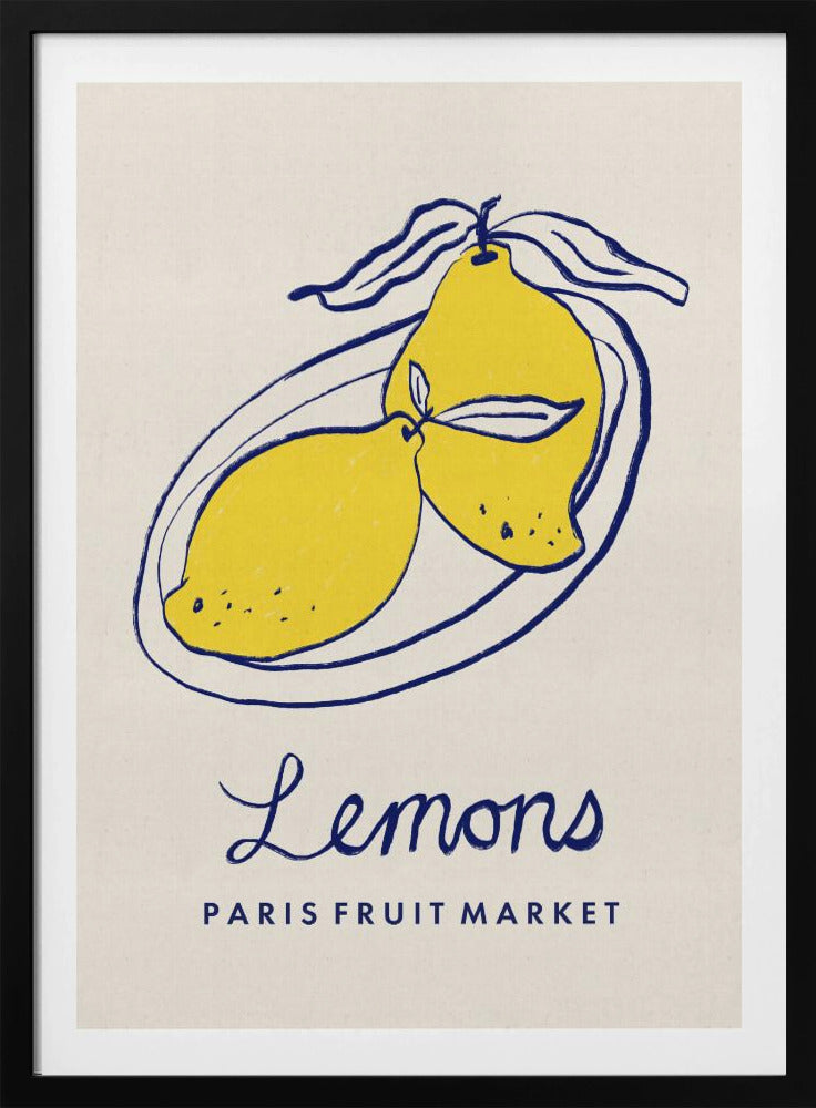 Food Art - Lemons Paris Fruit Market | Poster