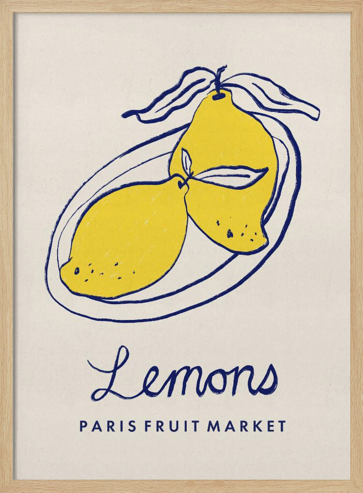Food Art - Lemons Paris Fruit Market | Poster