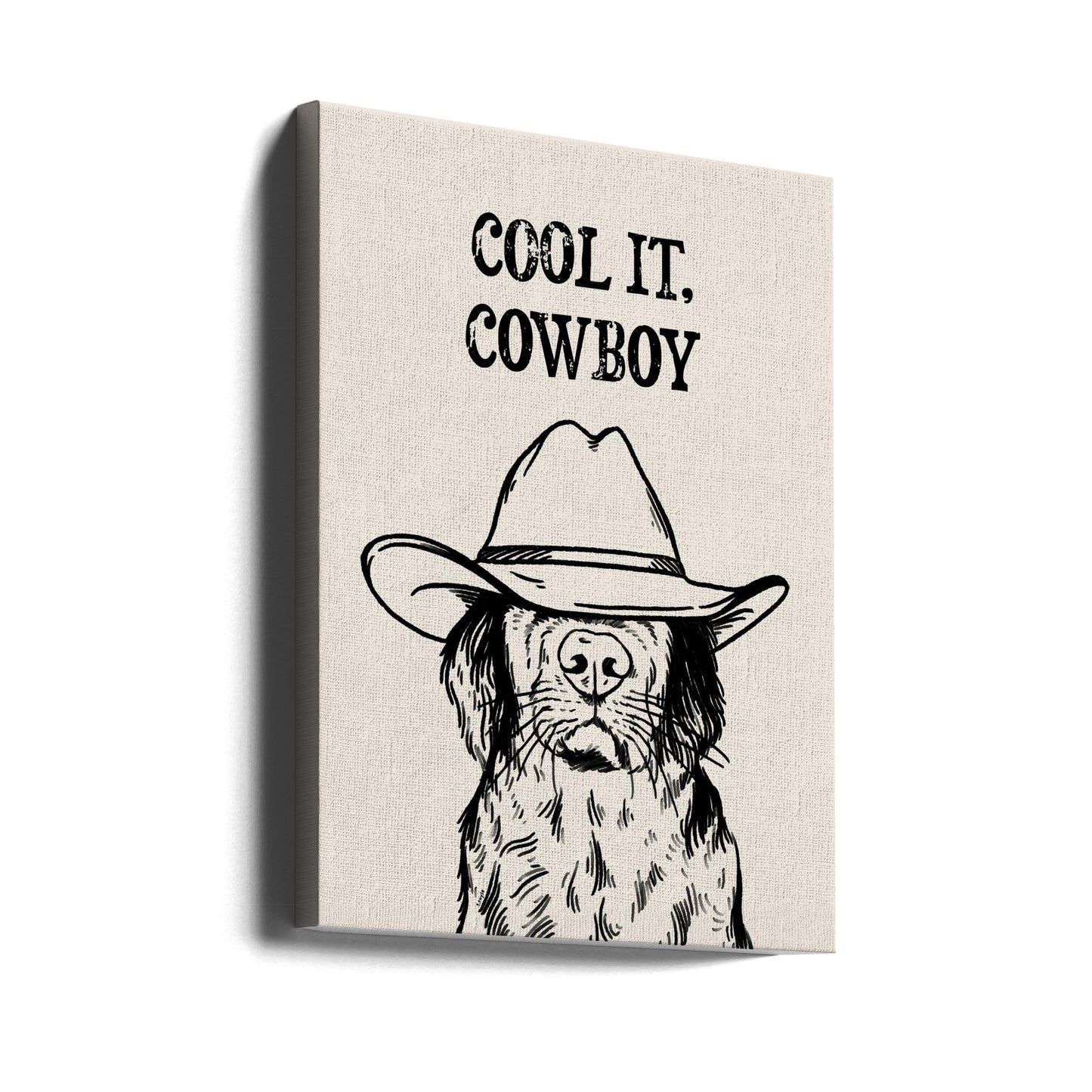 Cool it Cowboy Schwarz | Leinwand-Bilder