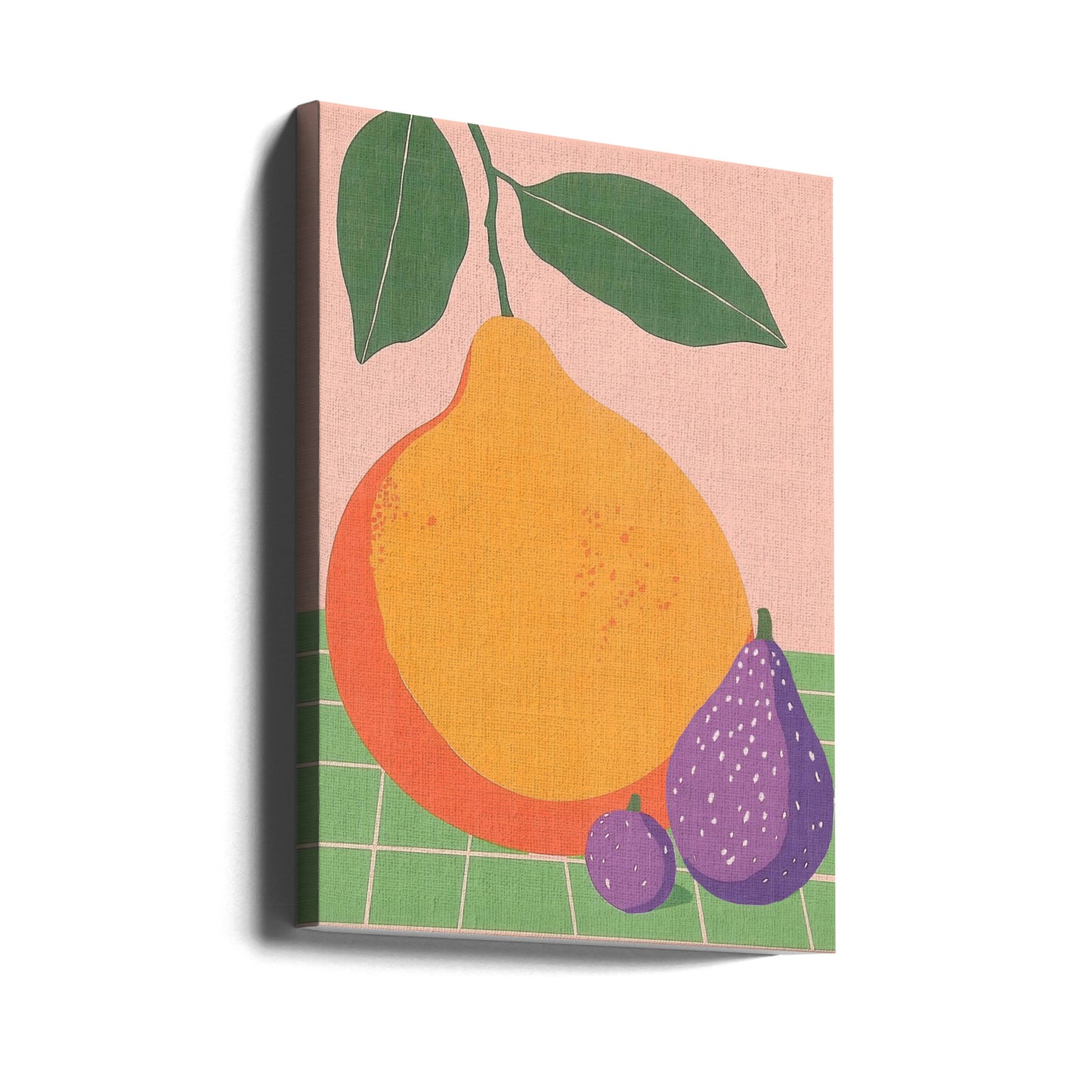 Fruktillustration Päron och fikon | Canvastavla