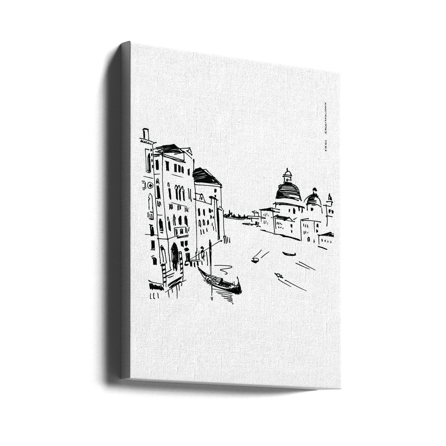 Impression d'art de Venise avec gondoles et basilique sur le Grand Canal, Italie Art mural | Tableaux sur Toile