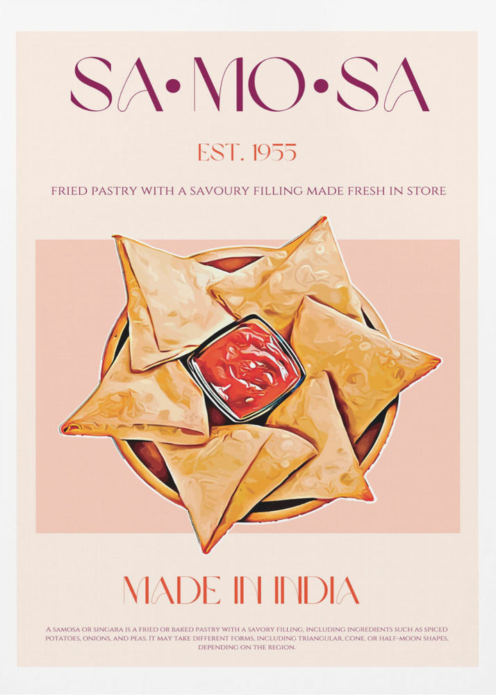 Indiska friterade samosas | Poster