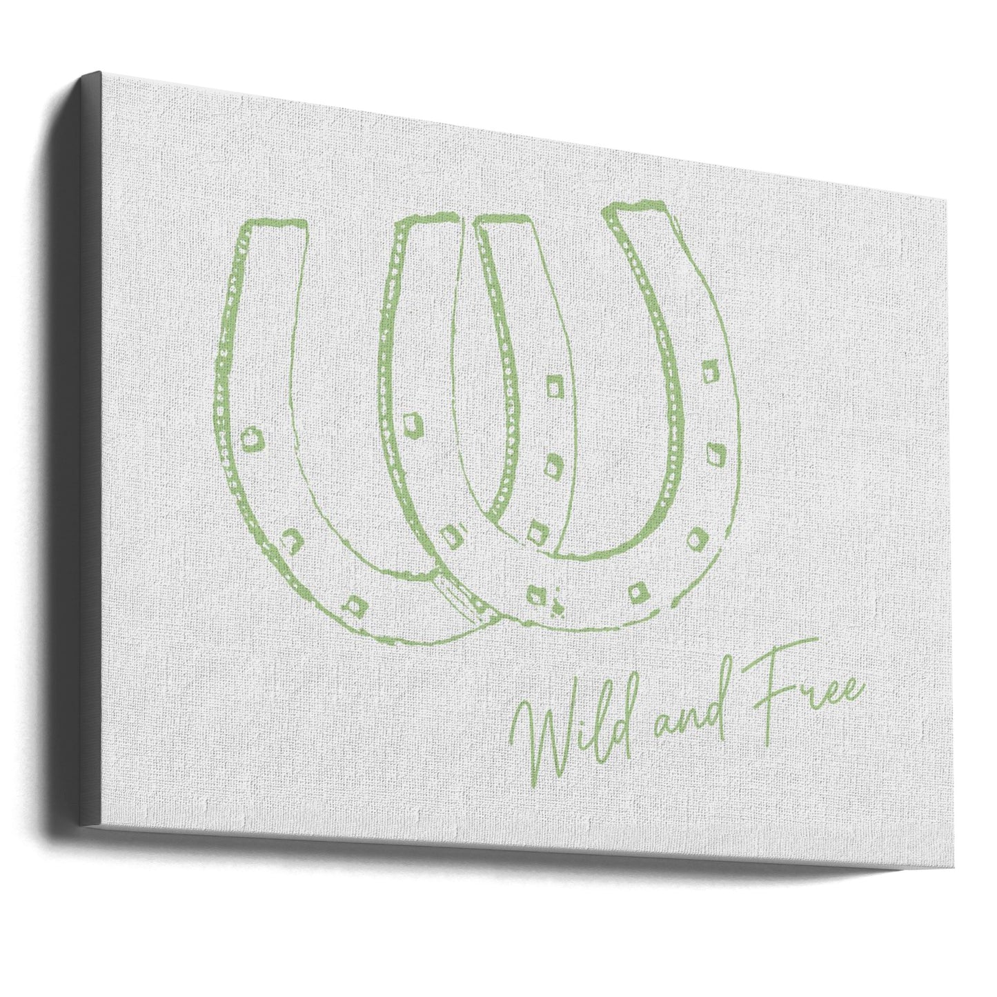 Fer à cheval Sauvage et Libre Vert Sauge | Tableaux sur Toile