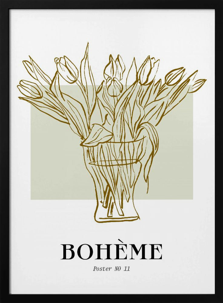 Golden Tulip Vase | Poster