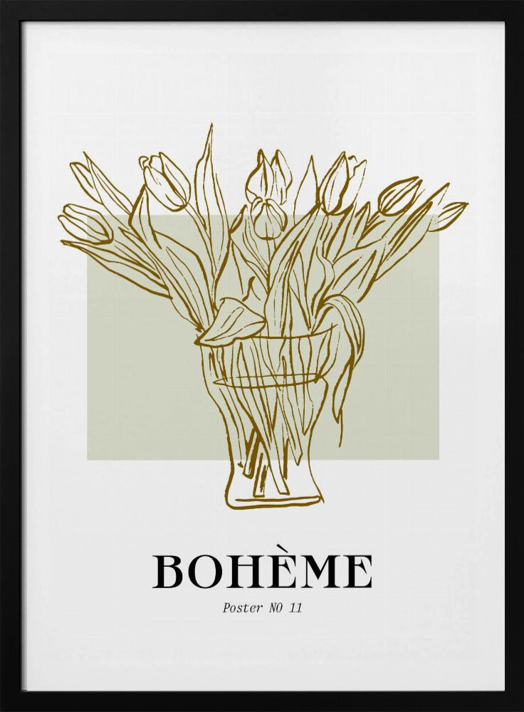 Golden Tulip Vase | Poster