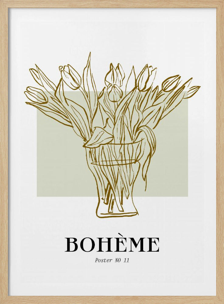 Golden Tulip Vase | Poster