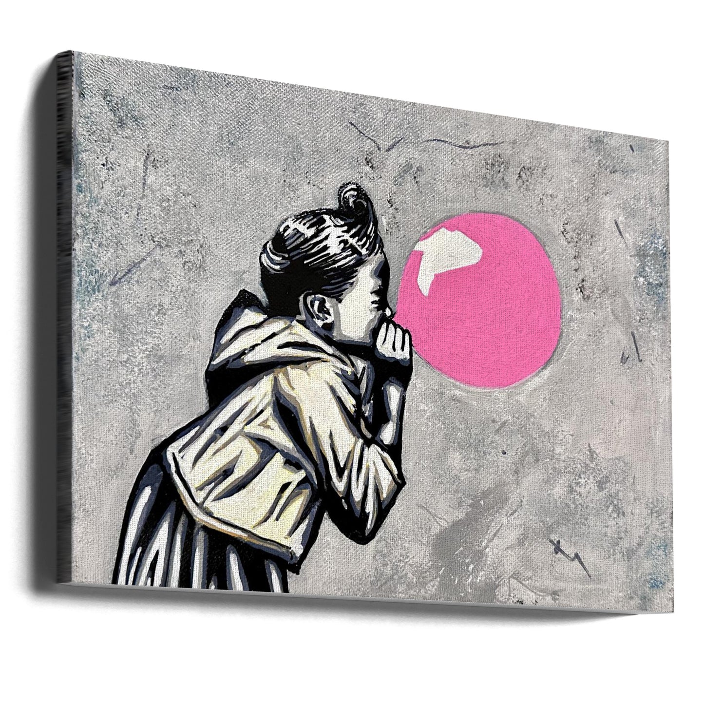 Rosa Blasenmoment | Leinwand