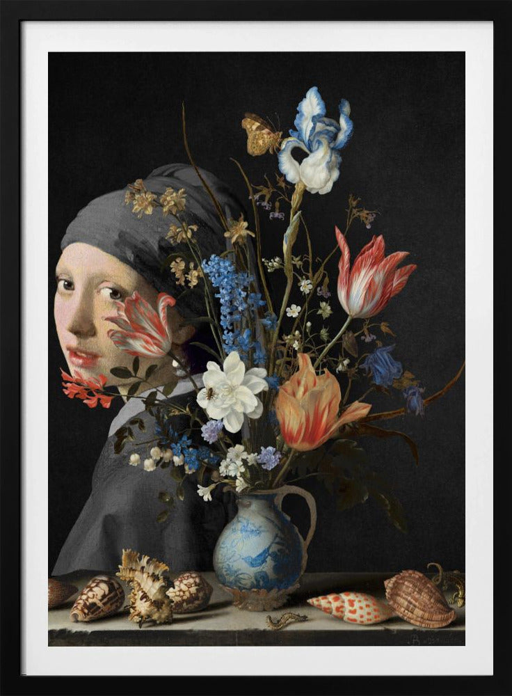 Girl With a Pearl Earring - Behind a Wan Li Vase Edition | Poster