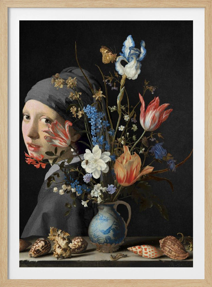 Girl With a Pearl Earring - Behind a Wan Li Vase Edition | Poster