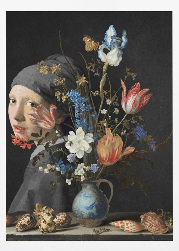 Girl With a Pearl Earring - Behind a Wan Li Vase Edition | Poster