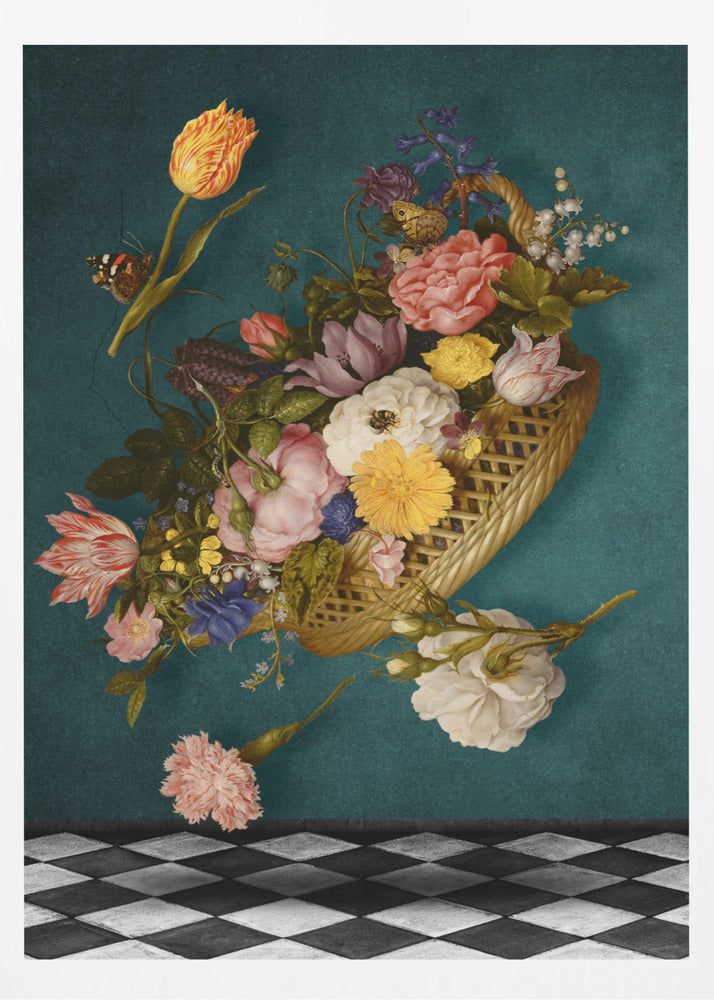 Floating Floral Basket | Poster