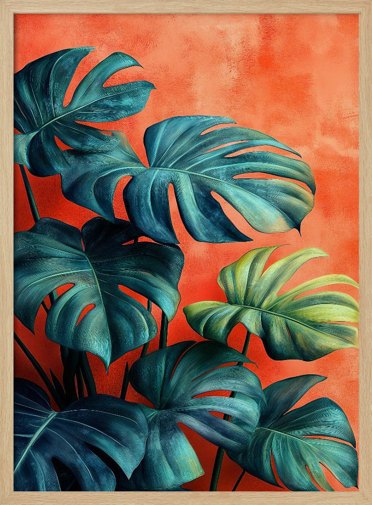 Tropical Vibes Hidden Tropics Monstera Leaves (10) | Poster