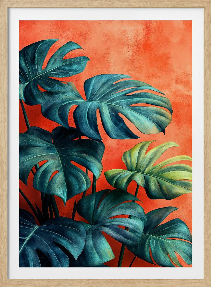 Tropical Vibes Hidden Tropics Monstera Leaves (10) | Poster
