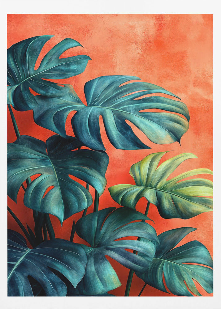 Tropical Vibes Hidden Tropics Monstera Leaves (10) | Poster