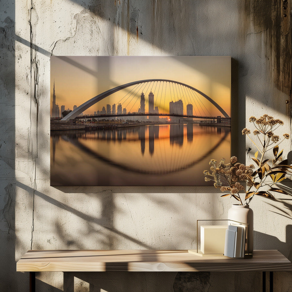 Soluppgång vid Dubais vattenkanal | Canvas
