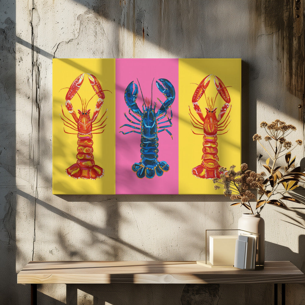 Langoustine z homarem Pop Art 2 | Wydruki na łótnie