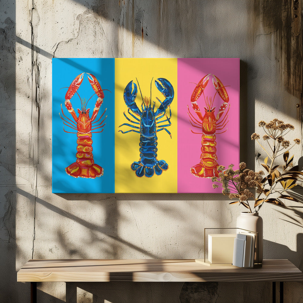Pop-art z homara langoustines | Wydruki na łótnie