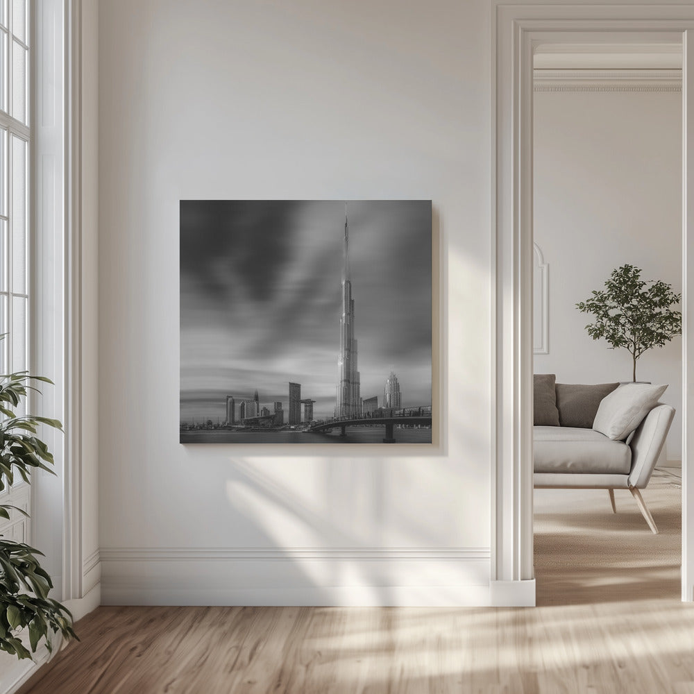 Dubais stadsbild i centrala Dubai, Dubai, Förenade Arabemiraten. | Canvas