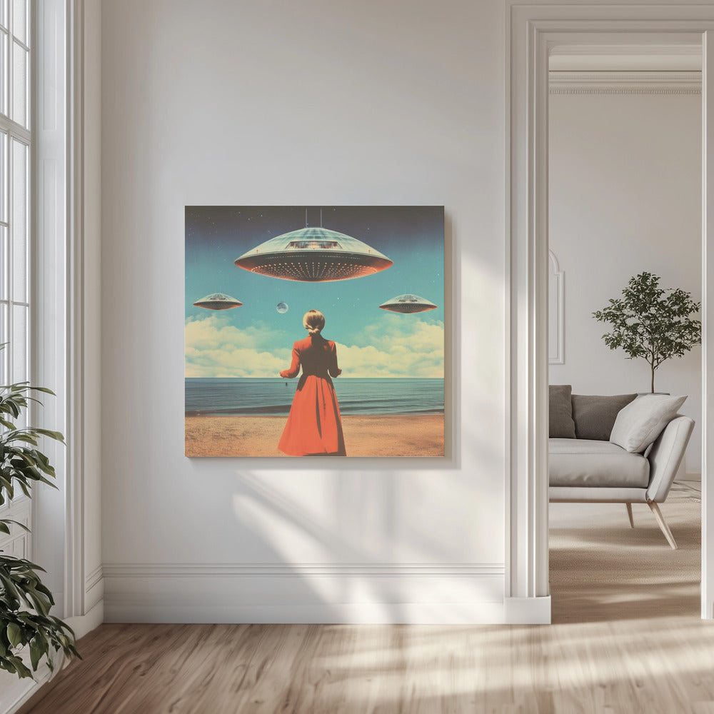 UFO-himlen Collagekunst | Lærredsbilleder