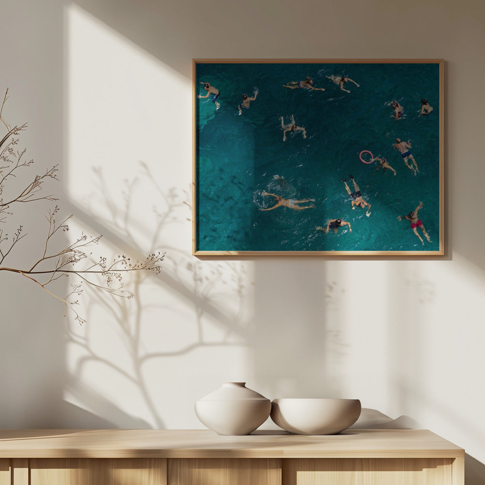 Nage en eau bleue | Posters - Affiche Artistique