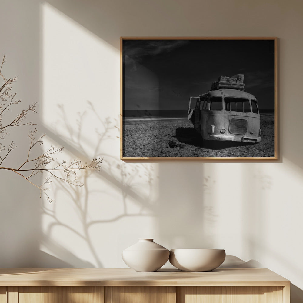 Strandet bus | Plakater - Kunsttryk
