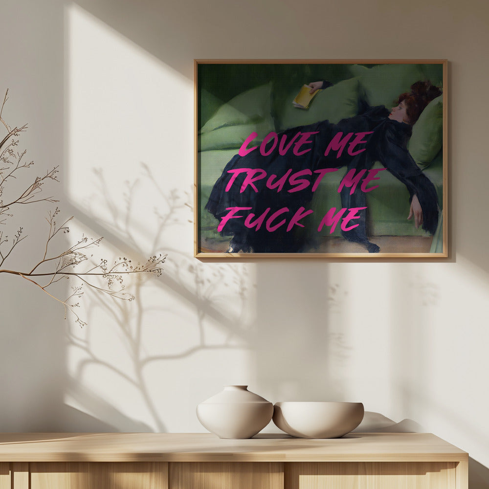 Älska mig, lita på mig, knulla mig / Rosa version | Poster