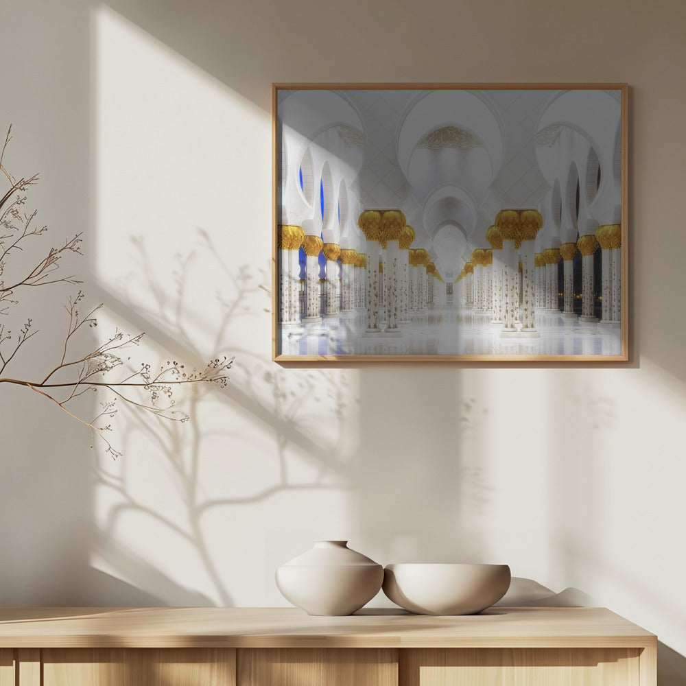 Weiß und Gold | Poster - Kunstdruck