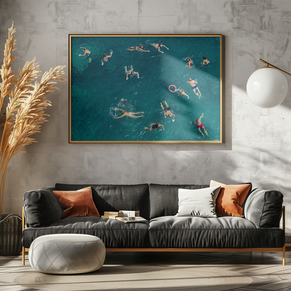 Nage en eau bleue | Posters - Affiche Artistique