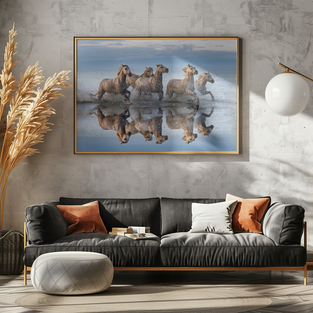 Cavalli e riflessione | Poster - Stampe d’Arte
