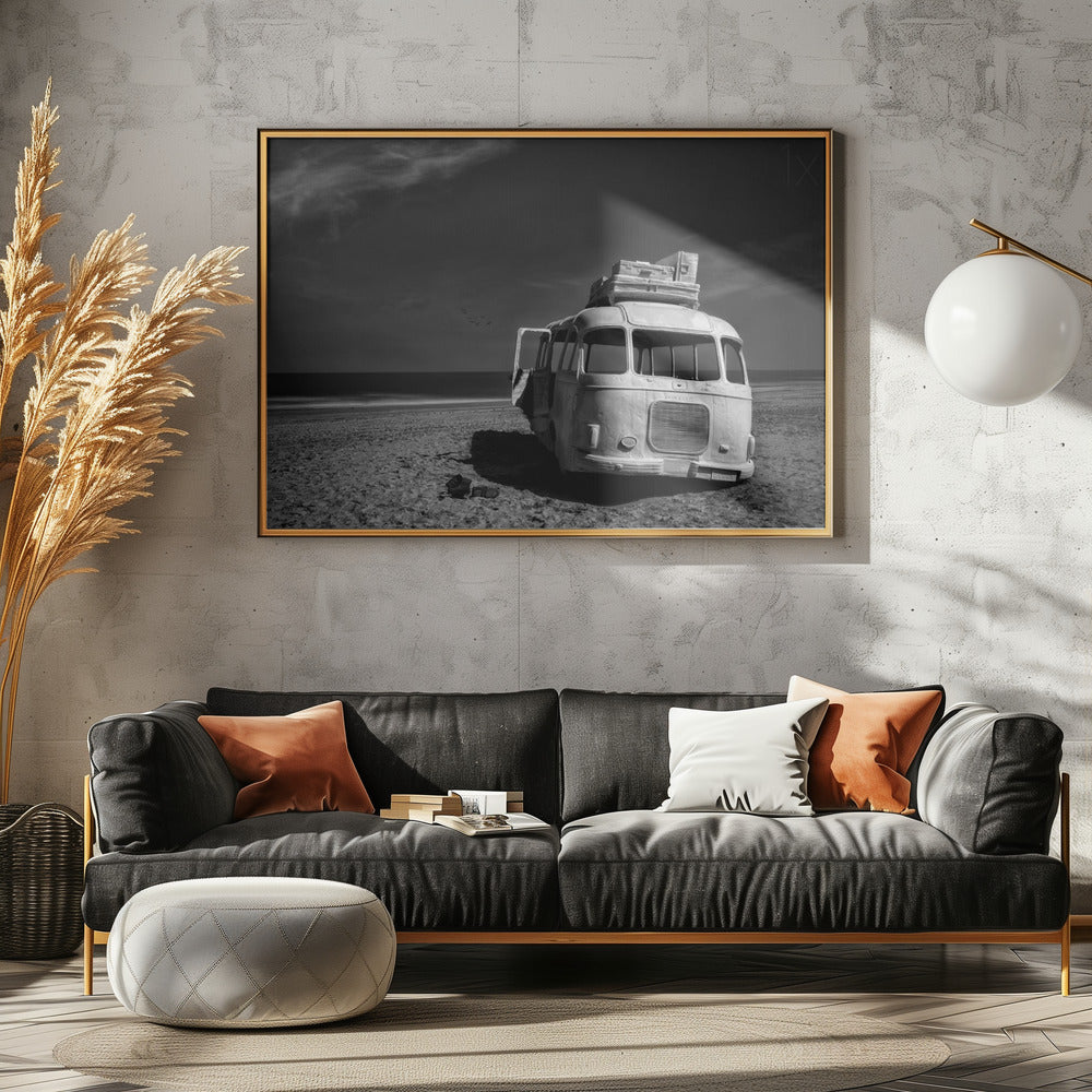 Strandet bus | Plakater - Kunsttryk