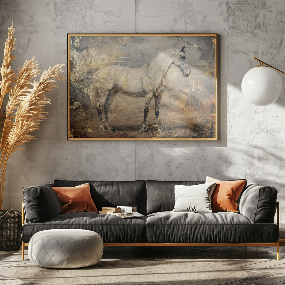 Häst Vintage Konst Illustration 06 | Poster