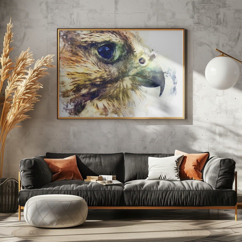 Animal Bird Kestrel Watercolor Animal Art | Poster