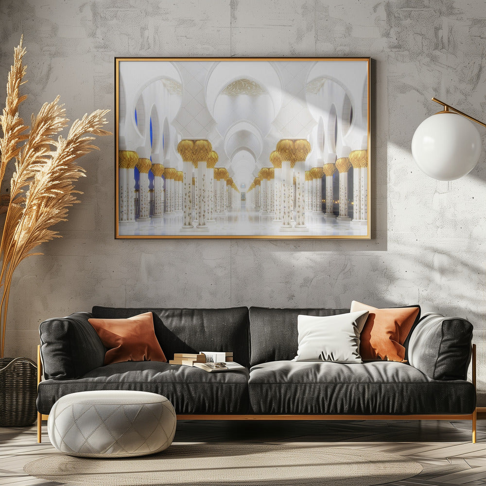 Weiß und Gold | Poster - Kunstdruck