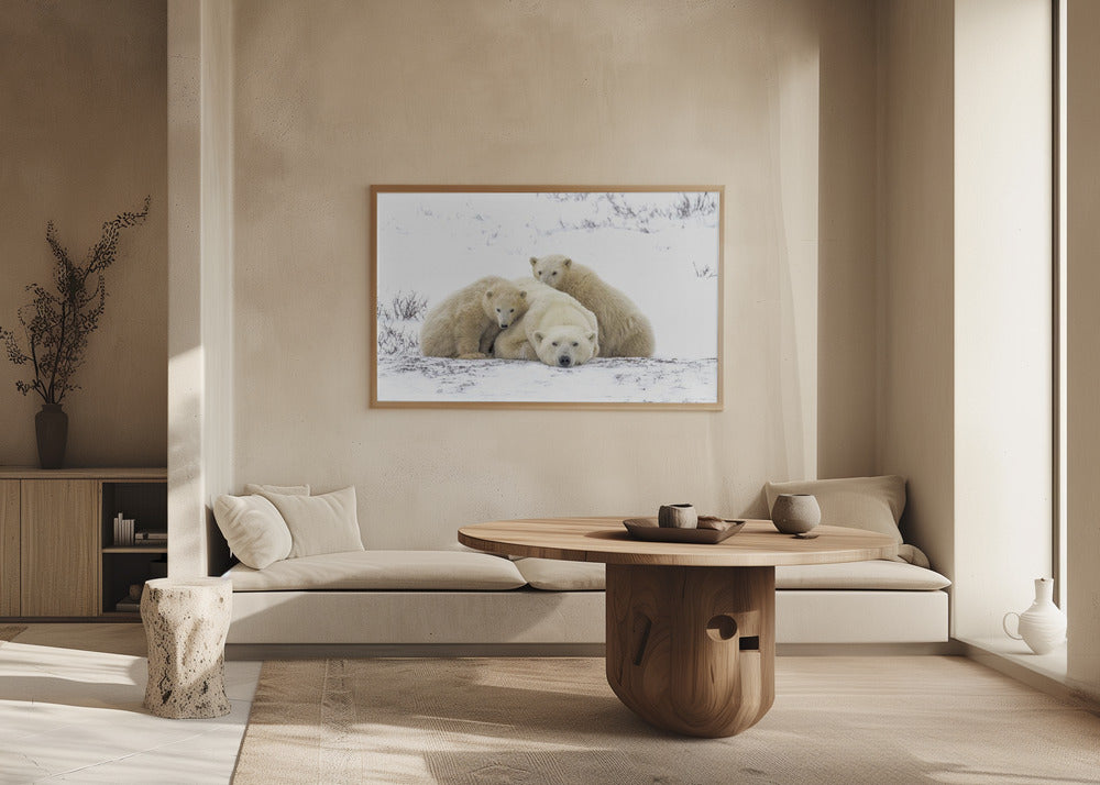 Family Portrait Snowing 8455 | Poster