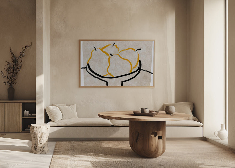 Lijnkunst peer | Posters - Kunstdrukken