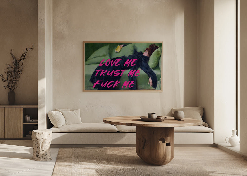 Älska mig, lita på mig, knulla mig / Rosa version | Poster