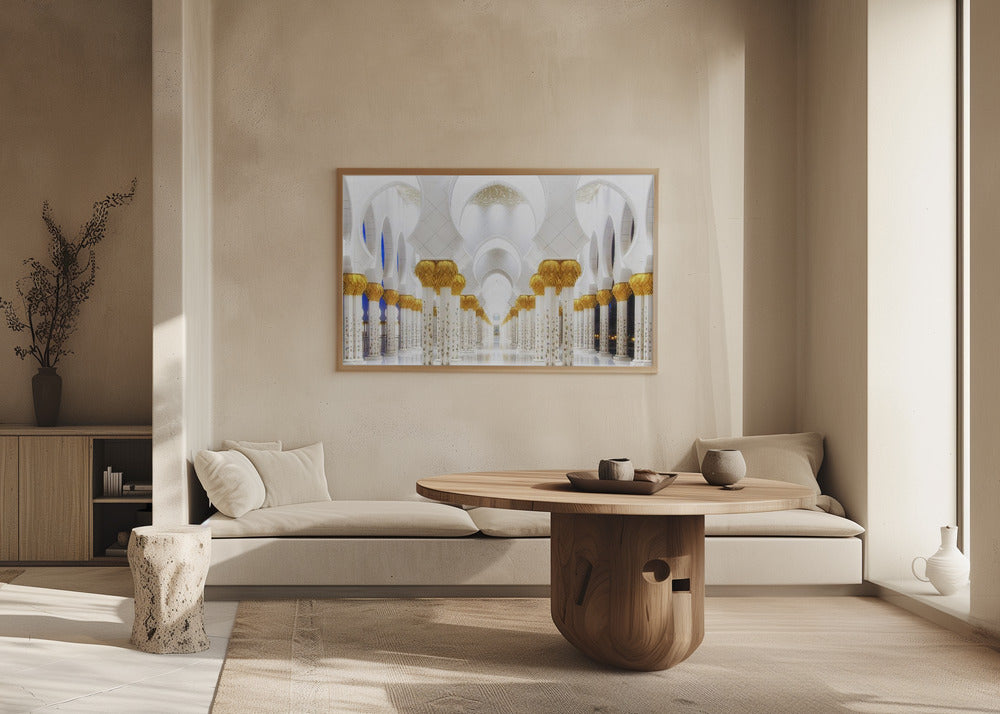 Weiß und Gold | Poster - Kunstdruck