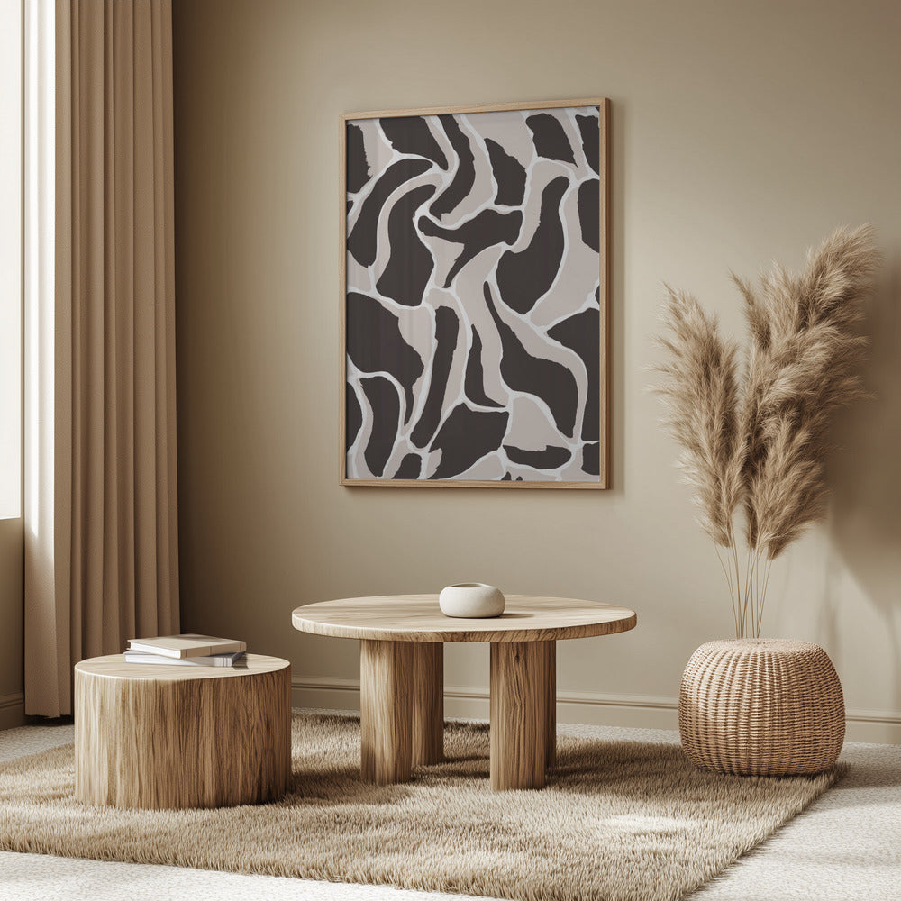 Monochrome Wellen | Poster