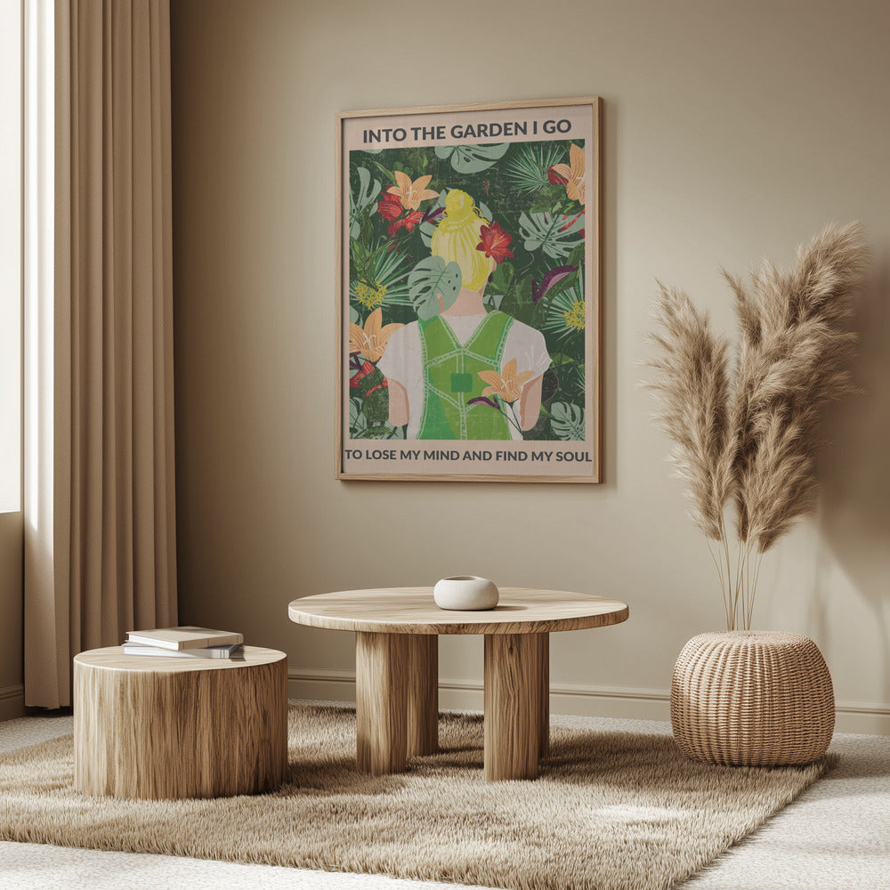 En el jardín (rubia) | Posters - Impresiones de Arte