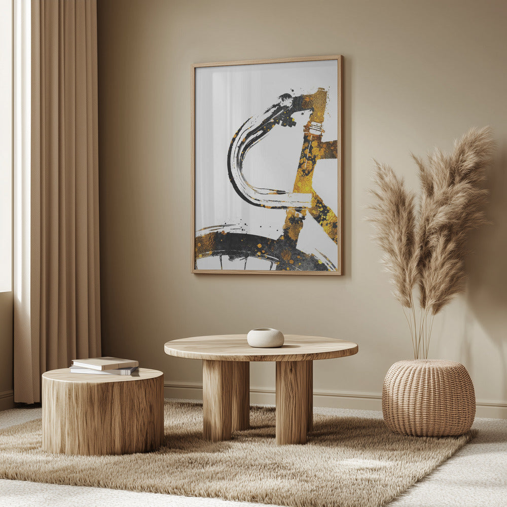 Cycling 1 gold and black | Poster