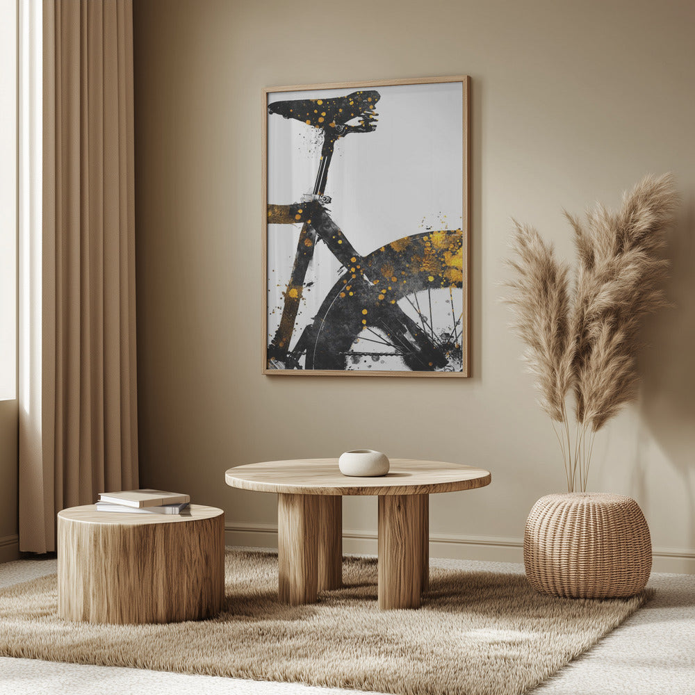 Cycling 4 gold and black | Poster