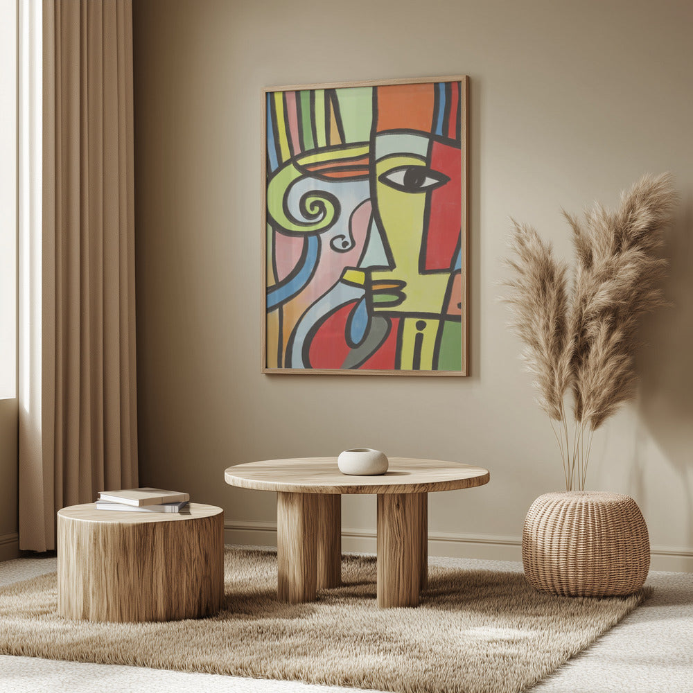 Colorful Geometric Shapes And Bold Lines | Poster