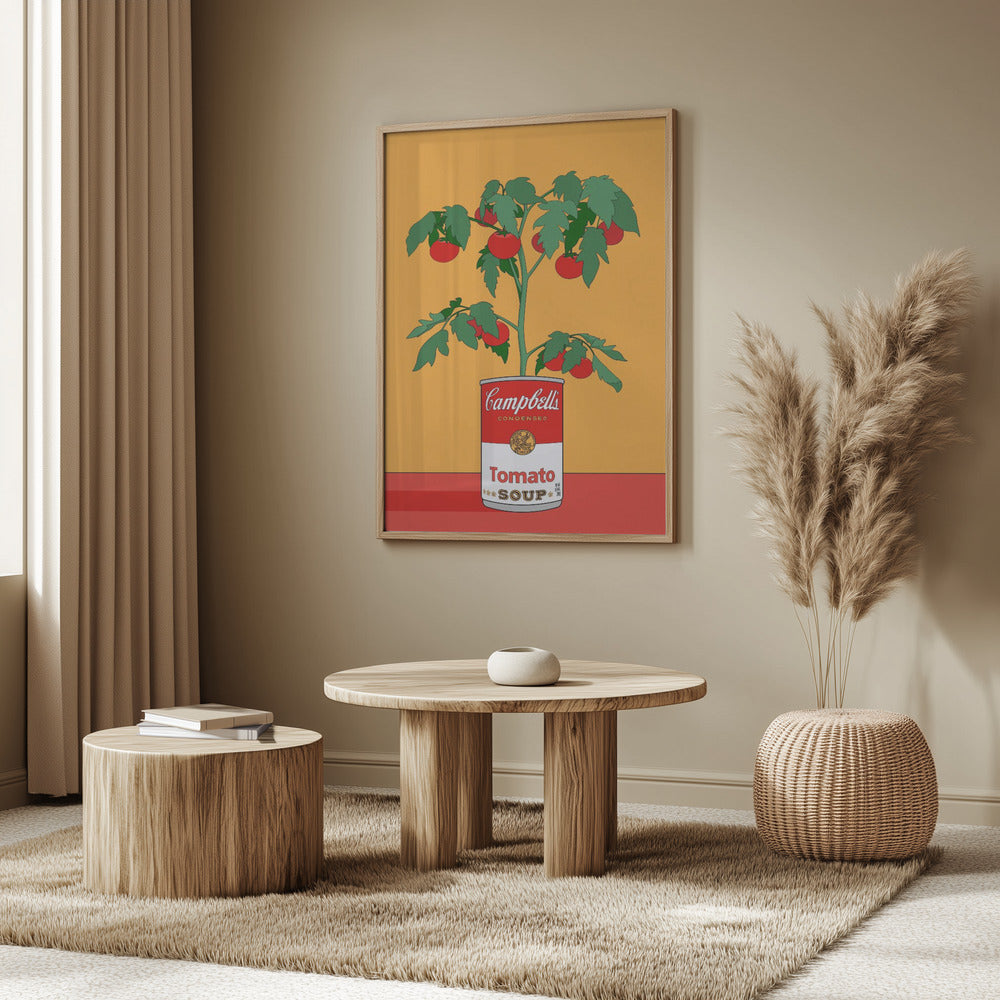Campbells Soup Tomato Plant Retro Illustration | Poster