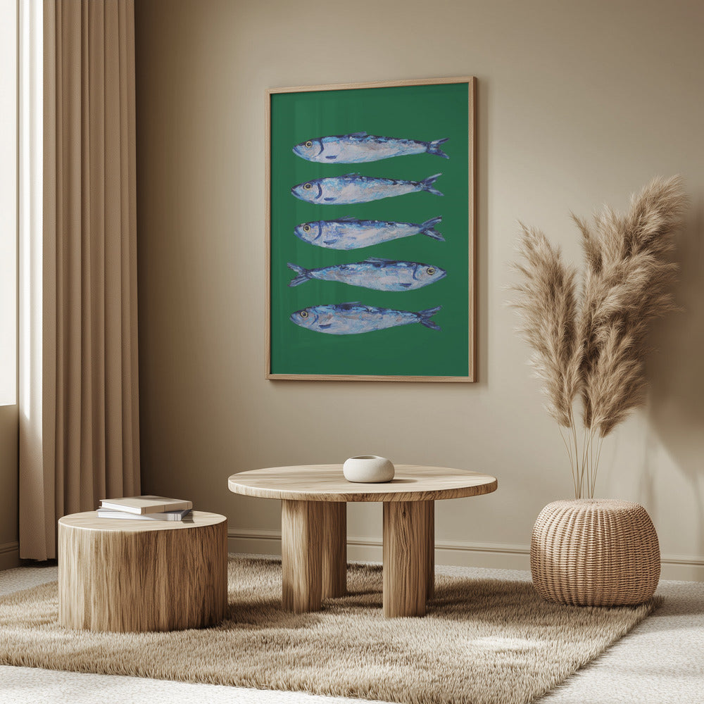 Sardines Forest Green | Poster