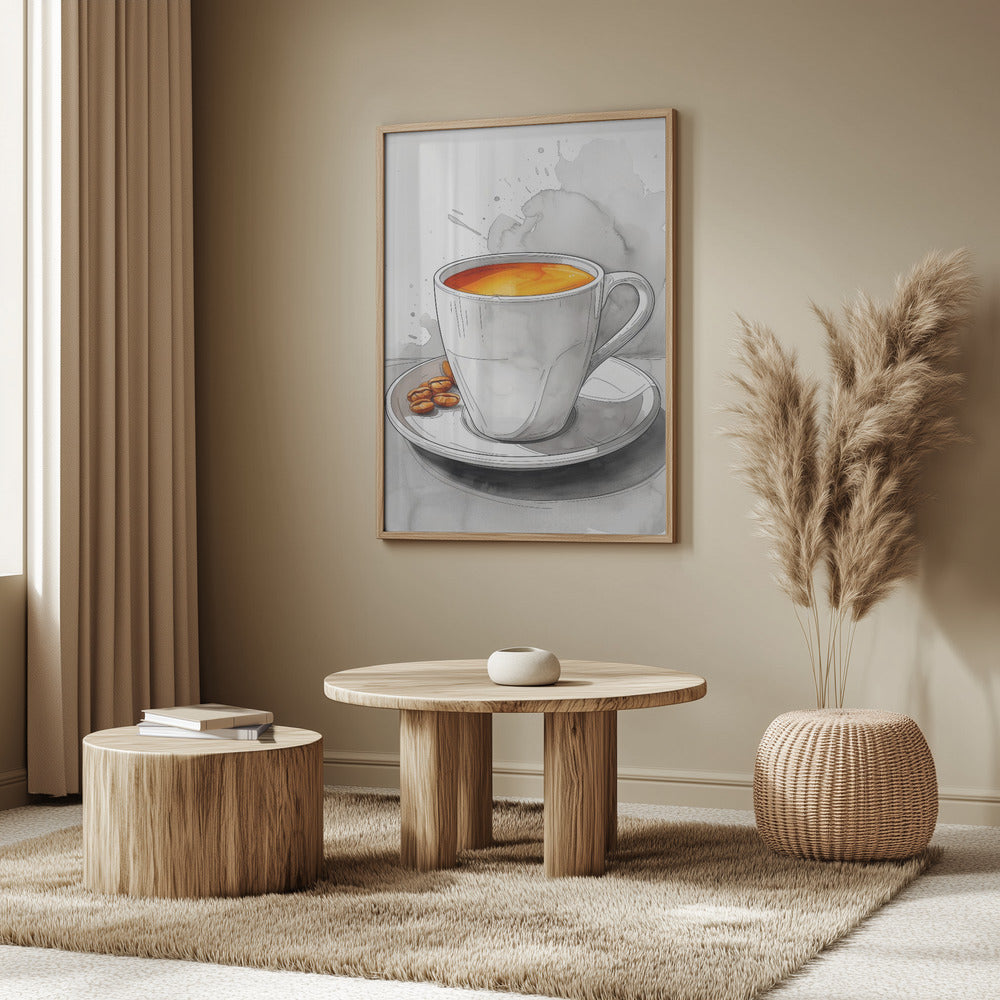 I Love Coffee Food Illustration Art (2) | Poster