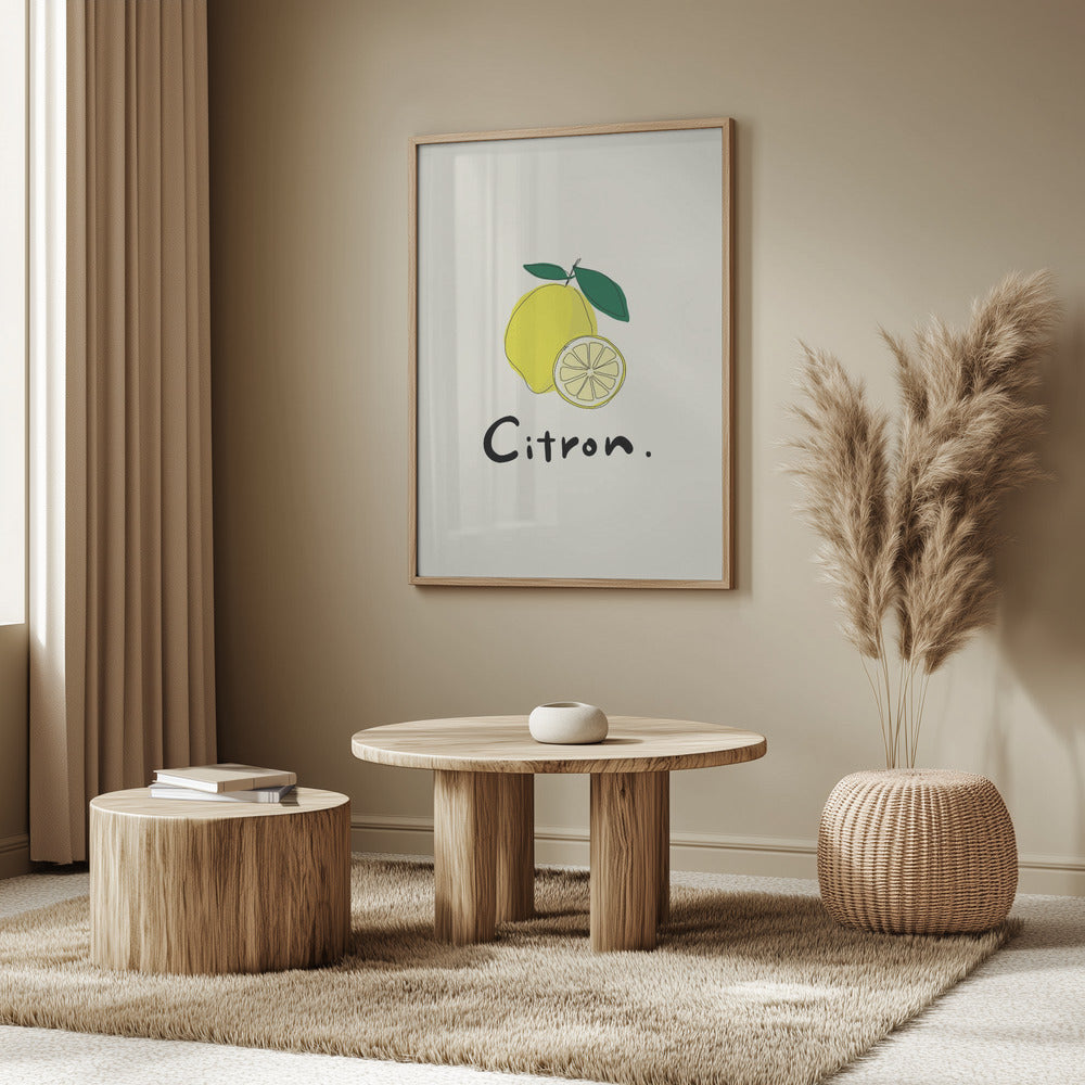 Modern French Fruits Collection "Lemon / Citron" | Poster