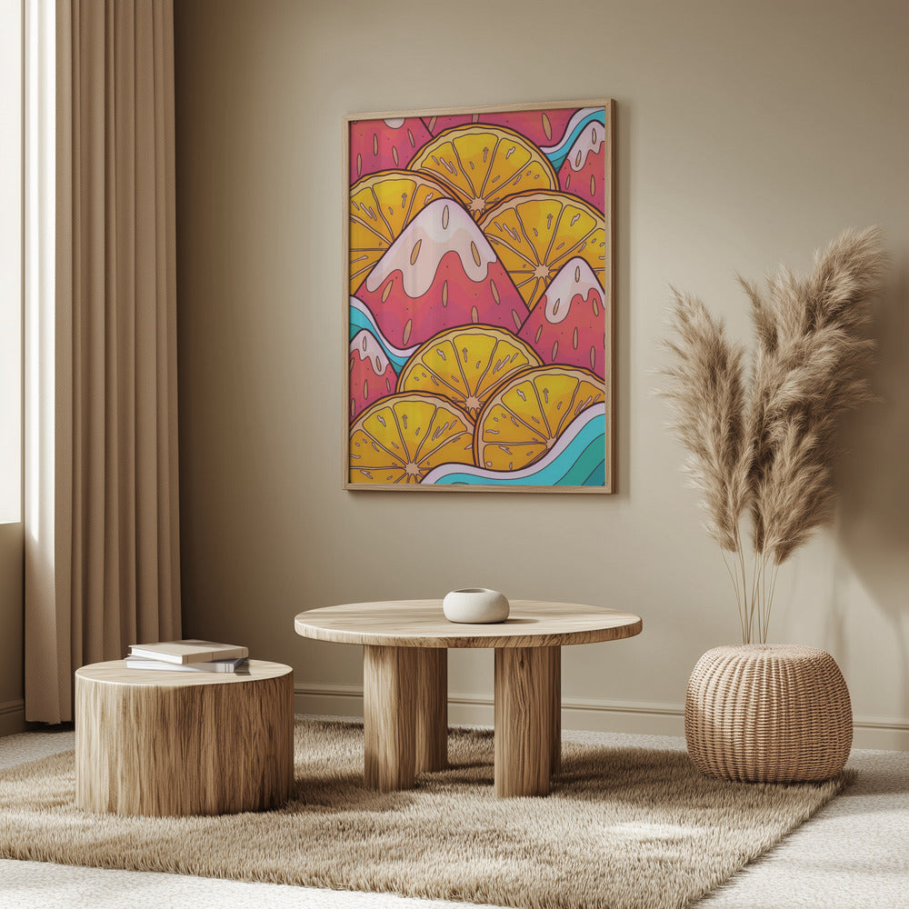Strawberry cliffs | Poster