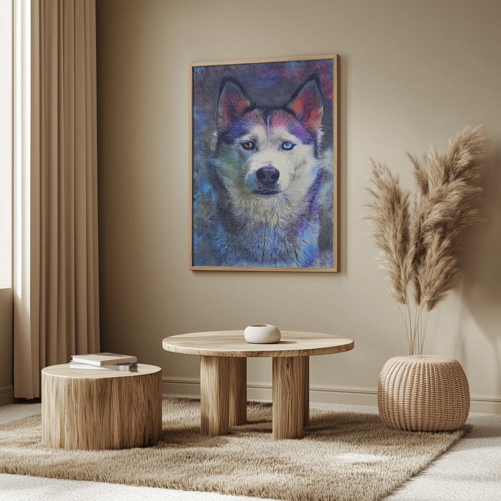 Animal Dog Husky Watercolor Animal Art | Poster