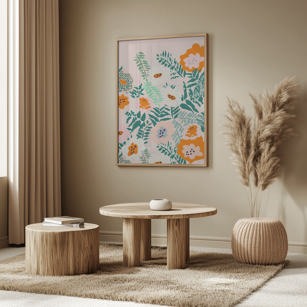 Botanical dopamine flowers | Poster