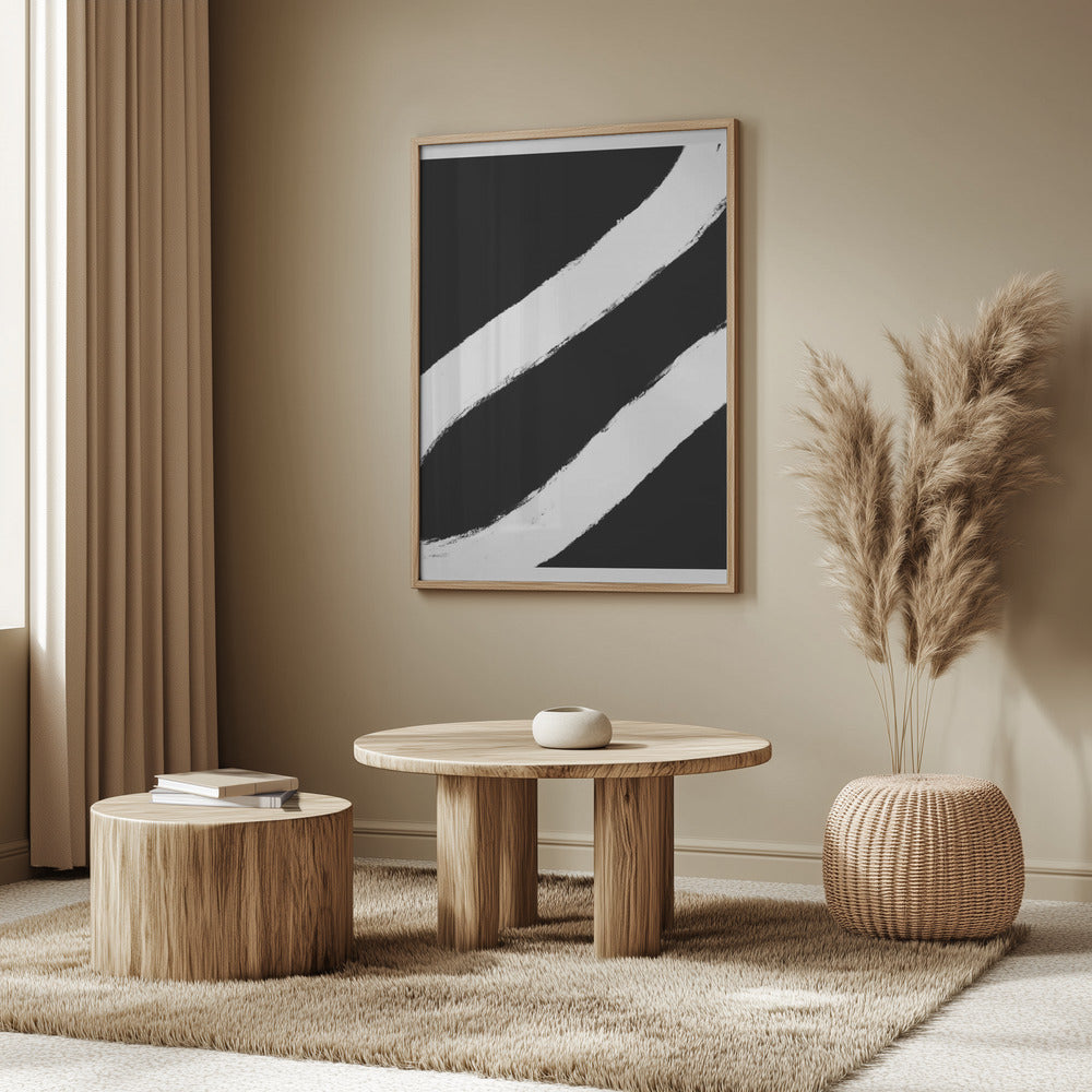 Curved Contrast Lines | Poster